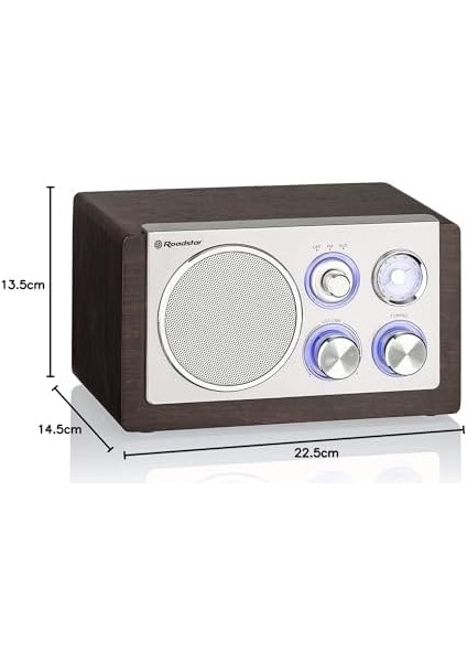 HRA-1245 Retro-Radyo Ukw ve Mw (Teleskop-, Pil ile Çalışabilir), /gümüş modelleri