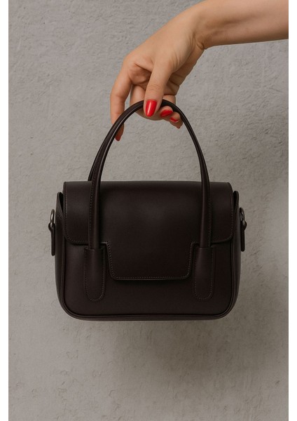 Tina Retro El ve Çapraz Çanta Acı Kahve