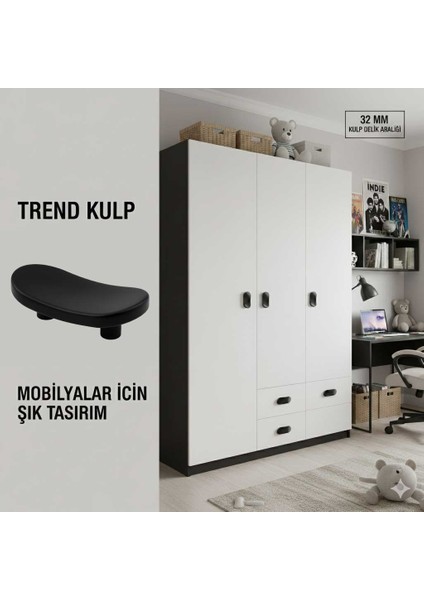 Lüks Trend Kulp (32 mm ) Mobilya Yatak Odası Tv Ünitesi Konsol Çocuk ve Genç Odası Kulp fırsatları