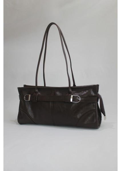 Enner Vintage Baget Çanta Acı Kahve modelleri