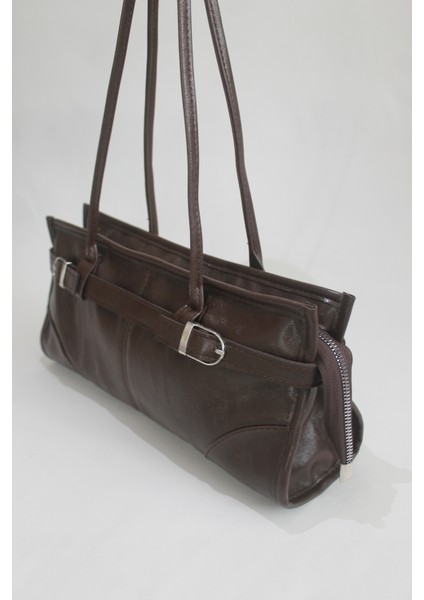 Enner Vintage Baget Çanta Acı Kahve indirimleri