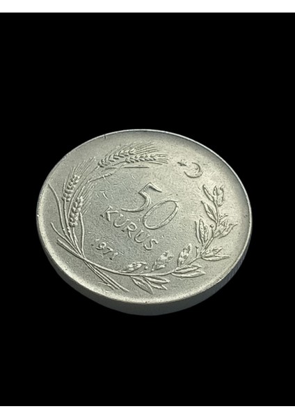 50 Kuruş 1971 Madeni Koleksiyon Para Lotu. Antika Koleksiyon Para.