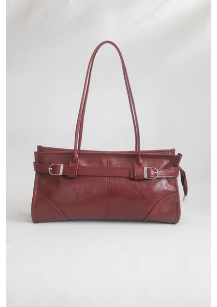 Enner Vintage Baget Çanta Bordo fiyatları