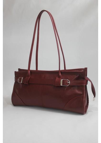 Enner Vintage Baget Çanta Bordo modelleri