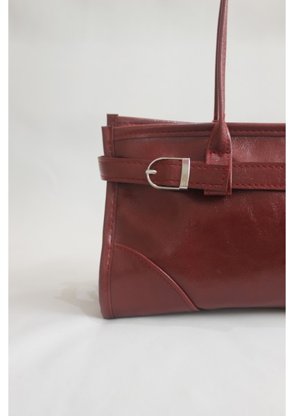 Enner Vintage Baget Çanta Bordo fırsatları