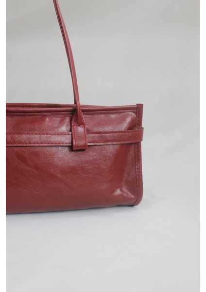 Enner Vintage Baget Çanta Bordo indirimleri