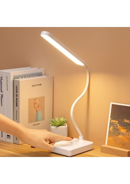 Ince Uzun Usbli Dokunmatik 3 Kademeli 360 Derece Özel Göz Korumalı LED Lityum Masa Lambası