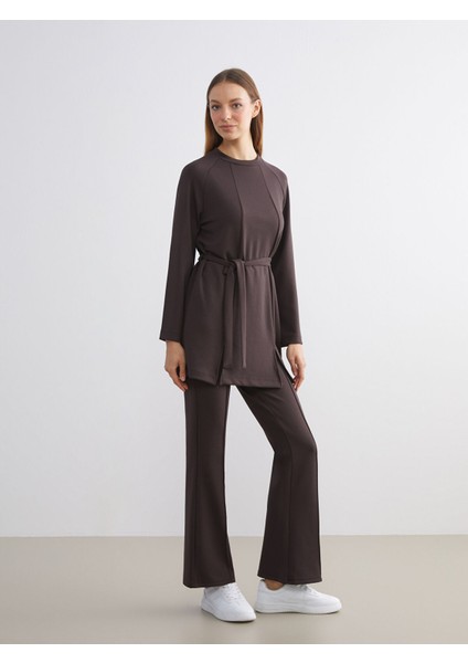 Yeni Sezon Beli Kuşaklı Kadın Sweatshirt Tunik fiyatları