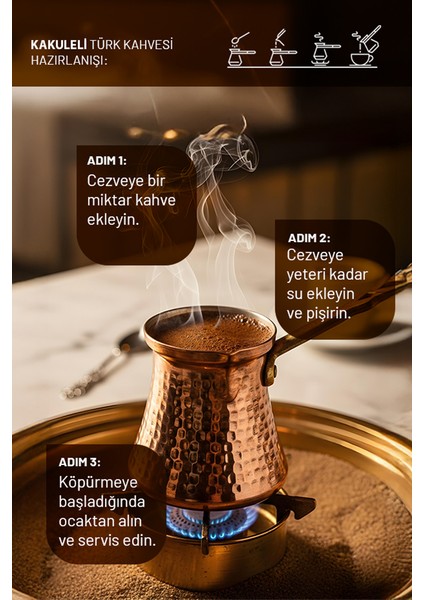 Kakuleli Türk Kahvesi 185 gr + Hediye modelleri