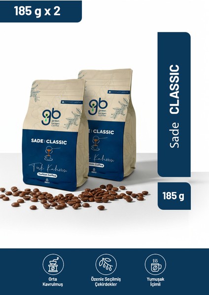 Sade Türk Kahvesi 2x185 gr + Hediye fiyatları