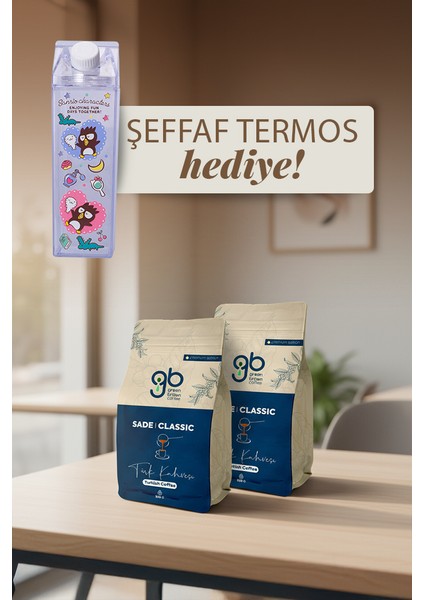 Sade Türk Kahvesi 2x185 gr + Hediye