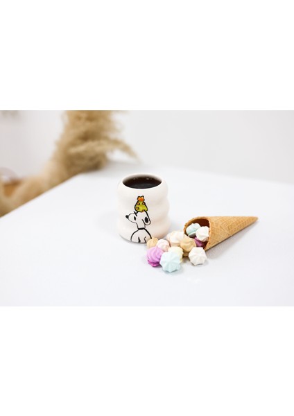 170 ml Seramik Snoopy Desenli Pofur Bardak