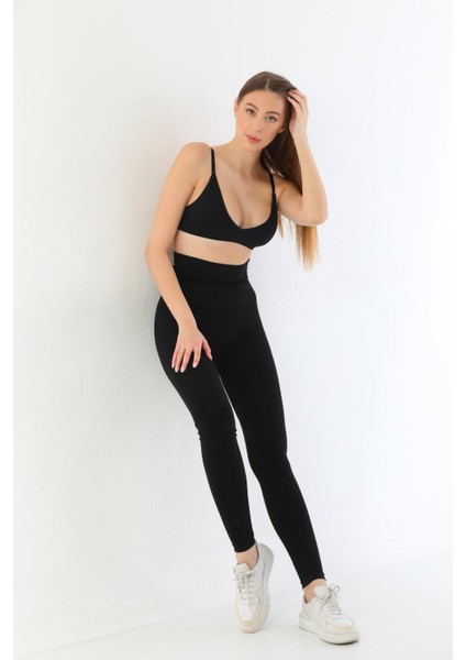 Siyah Mı 3904 Göğüs Altı Yüksek Bel Toparlayıcı Tayt fiyatları