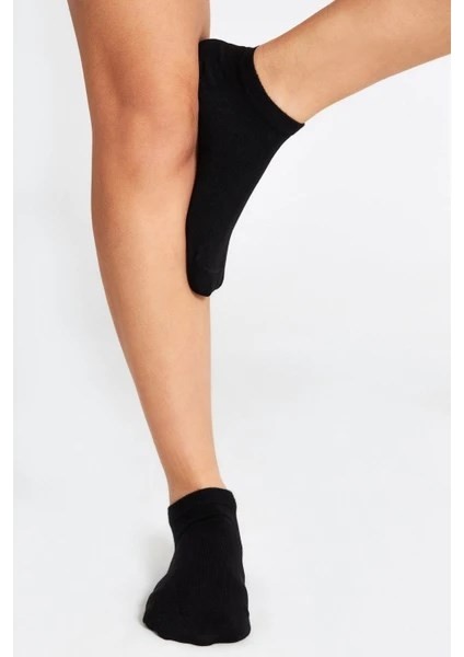 Kadın 6 Çift Siyah Patik Çorap-Düz Siyah fiyatları