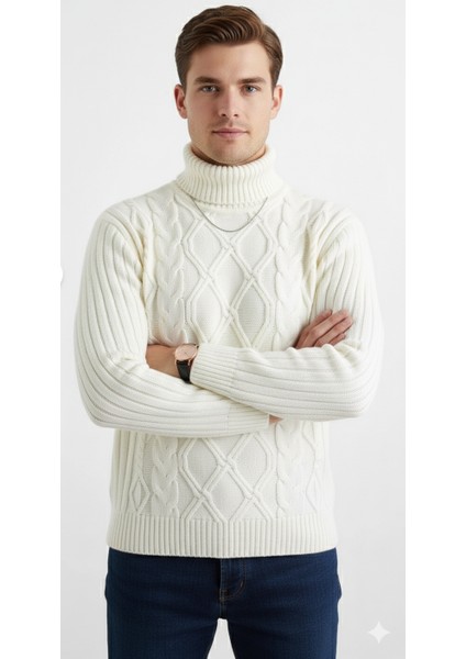 Moda Base Erkek-Bogazlı-Balıkçı-Yaka-Trıko