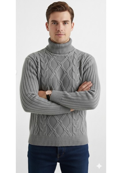 Moda Base Erkek-Bogazlı-Balıkçı-Yaka-Trıko