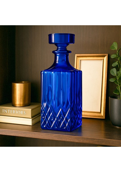 Parlament Mavi Dekoratif Şişe – El İşçiliği Cam Obje (22 cm) fırsatları