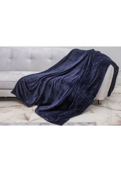 Lacivert Tek Kişilik Battaniye – Yumuşak ve Hafif – 150X200 cm