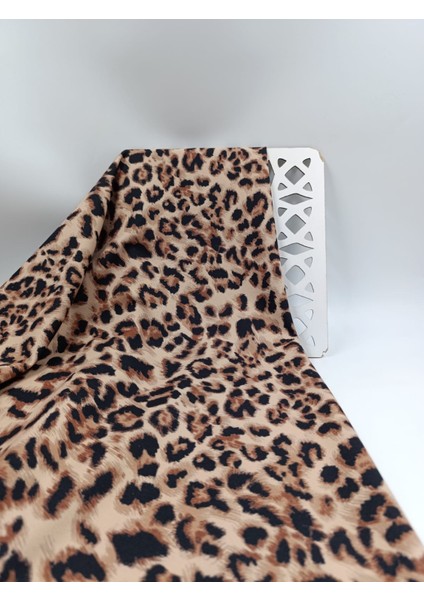 Leopar Desenli Kaşmir Viskon Kumaş