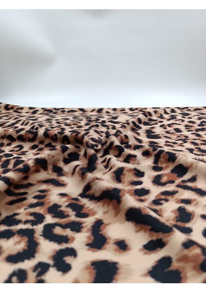 Leopar Desenli Kaşmir Viskon Kumaş