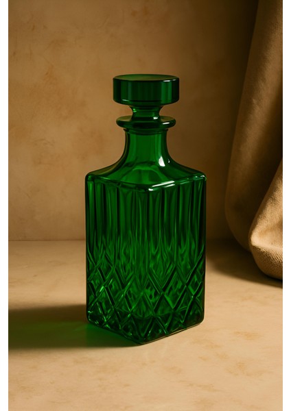 Yeşil Dekoratif Şişe – El İşçiliği Cam Obje (22 cm) fırsatları