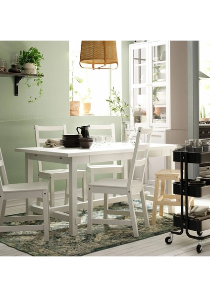 Nordvıken Açılır Yemek Masası Beyaz 4 6 Kişilik 152 / 223 x 95 Cm fırsatları