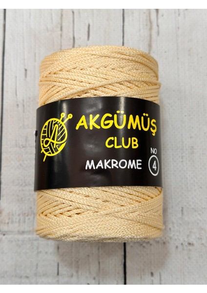 Polyester Makrome No:4 200 gr Akgümüş Clup