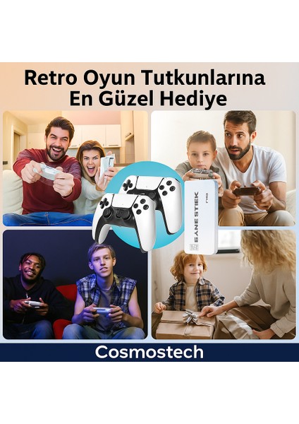 Game Stick 4K Retro Oyun Konsolu – 64GB Hafıza Kartlı | 15 Emülatör ve 30.000+ Klasik Oyun | 2.4g Kablosuz Çift Kollu HDMI Tak-Çalıştır Tv Oyun Konsolu indirimleri