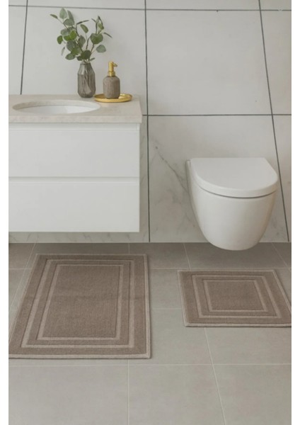 Nev Marka 2'li Banyo Paspası Line Bej