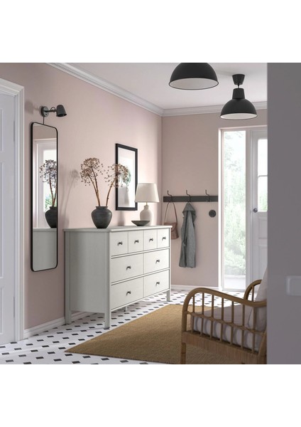 Storemolla 8 Çekmeceli Şifonyer Açık Gri Bej 171 x 50 x 91 Cm fırsatları