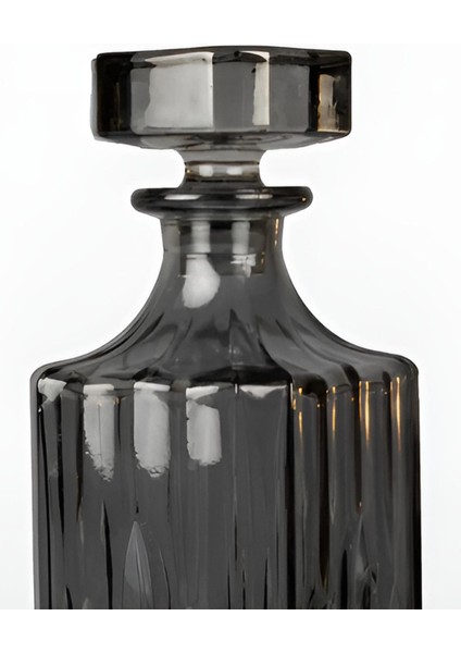 Duman Grisi Kristal Dekoratif Şişe – El Işçiliği Cam Obje (22 Cm) modelleri