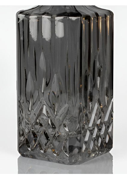 Duman Grisi Kristal Dekoratif Şişe – El Işçiliği Cam Obje (22 Cm) fırsatları