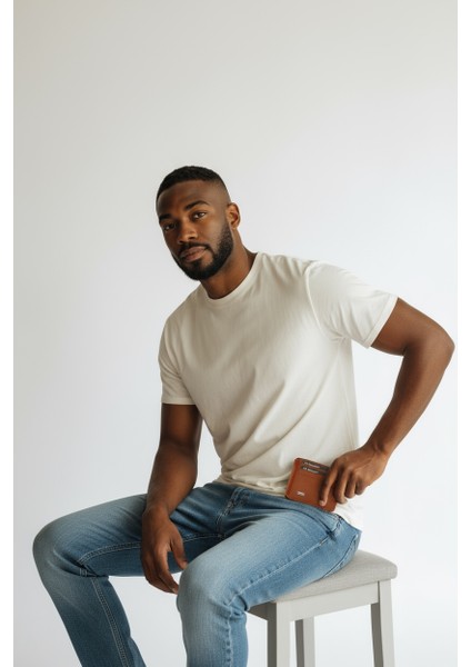 1145 1.sınıf İşçilik Hakiki Gerçek Deri Kartvizitlik Sevgiliye Hediye Doğum Günü Hediyesi Erkek Kredi Kartlık Kağıt Para Gözlü Kiremit Taba Renk Gerçek Lüks Arsel Deri Kartlık