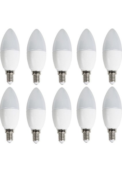 7W E14 Duy LED Mum Ampul Beyaz Renk 6500 (Beyaz Işık) Kelvin 630 Lümen 10 Adet