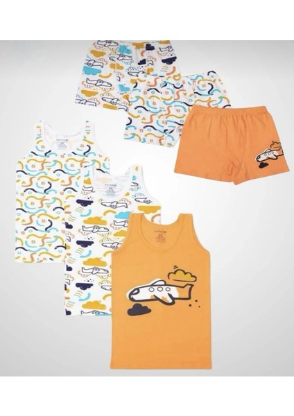Erkek Çocuk Boxer&Atlet Iç Çamaşır 3'lü Set