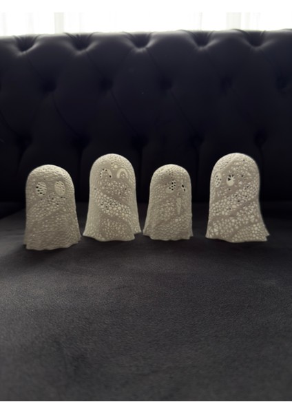 Cadılar Bayramı Işıklı Mini Hayalet Ghost Dekor Seti (4 Adet) | Halloween Parti ve Ev Dekoru indirimleri