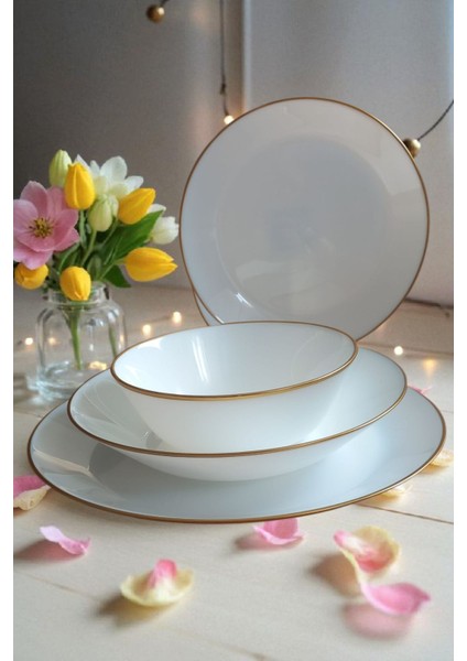 Oftast 24 Parça Yaldızlı 6 Kişilik Yemek Takımı Gld fiyatları
