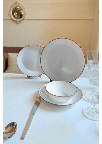 Oftast 24 Parça Yaldızlı 6 Kişilik Yemek Takımı Gld indirimleri