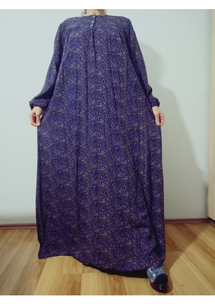 Robadan Uzun Kollu %100 Viskon Basma Çiçekli Anne Elbise, Namaz Elbisesi fiyatları