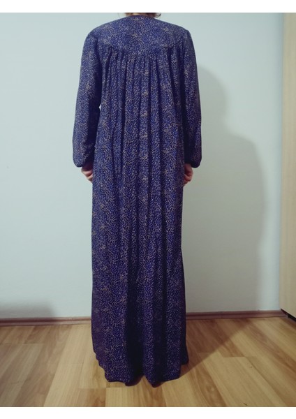 Robadan Uzun Kollu %100 Viskon Basma Çiçekli Anne Elbise, Namaz Elbisesi indirimleri