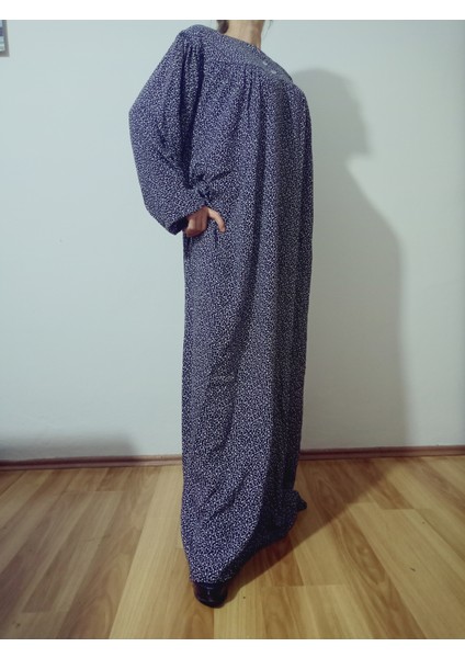 Robadan Uzun Kollu %100 Viskon Basma Çiçekli Anne Elbise, Namaz Elbisesi fiyatları