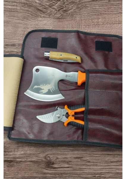 Balta Çakı Bağ Makası Budama Makası 3lü El Yapımı Kaymaz Sap indirimleri