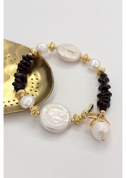 Pearl Light No:1 Altın Kaplama Bileklik