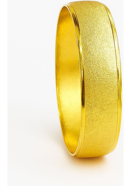 Altın Kaplama Kumlu Desen Bilezik 1 cm