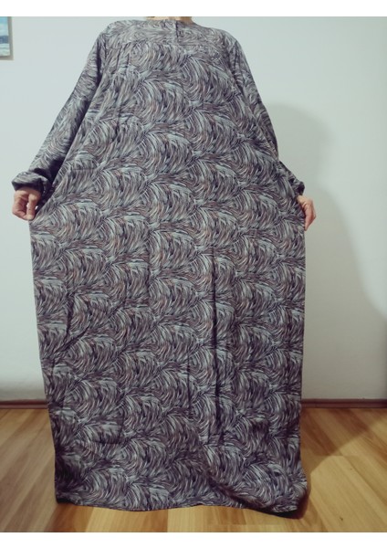 Robadan Uzun Kollu %100 Viskon Basma Çiçekli Anne Elbise, Namaz Elbisesi fırsatları