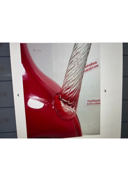 33 cm Yüksekliğinde Avrupa Cam Sürahi Vazo