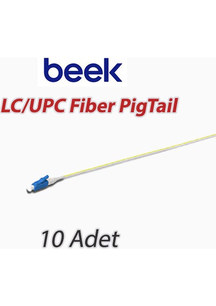 Lc/upc Fiber Pigtail, 10 Adet 1 Metre - 9/125 Μ, Singlemode, 0.9mm Simplex, Os2, Lszh