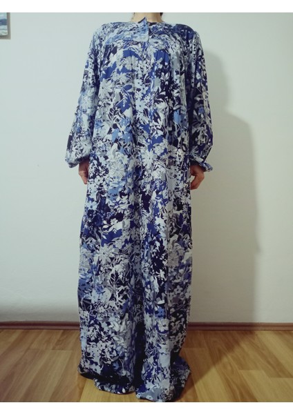 Robadan Uzun Kollu %100 Viskon Basma Çiçekli Anne Elbise, Namaz Elbisesi fiyatları