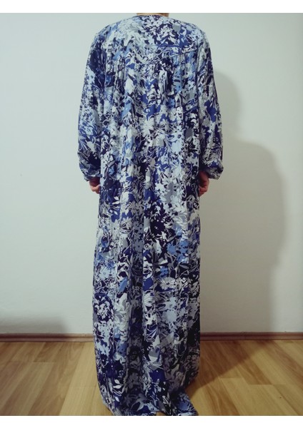 Robadan Uzun Kollu %100 Viskon Basma Çiçekli Anne Elbise, Namaz Elbisesi fırsatları