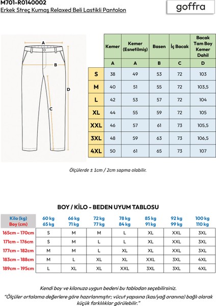 Erkek Streç Kumaş Relaxed Beli Lastikli Jogger Pantolon